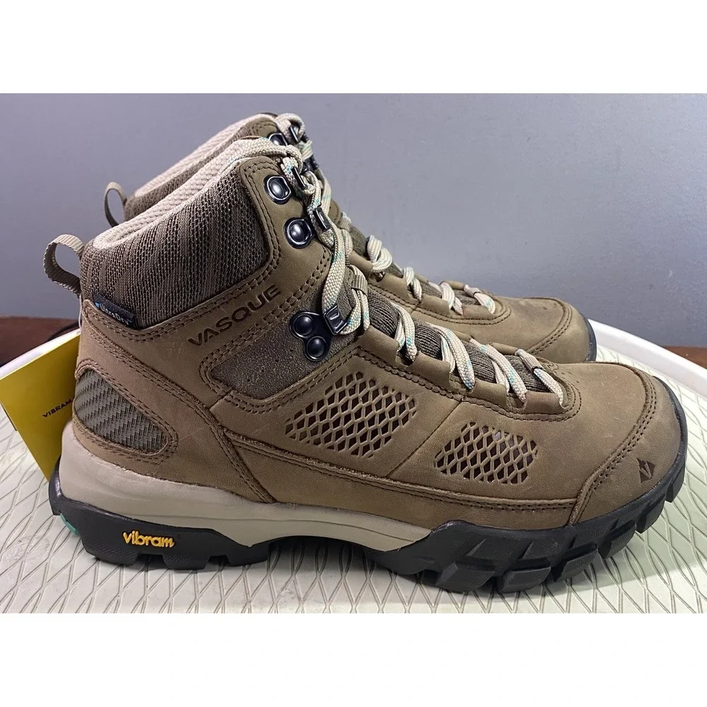 Vasque Vibram Women's Leather Ultradry XS Trek Hiking Winter Boots Brown Sz. 8 M